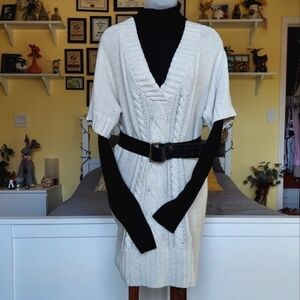 Gap Knitted V-neck Sweater Mini Dress